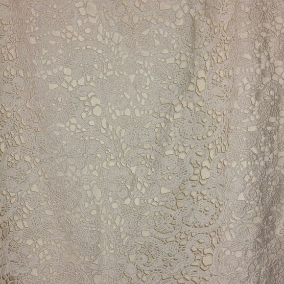 The Limited Brand Dress Ivory Crochet Sleeveless Midi Lined Dress Sz 6 - Picture 4 of 6